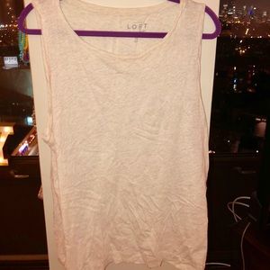 LOFT Vintage Soft Light Gray Tee Tank